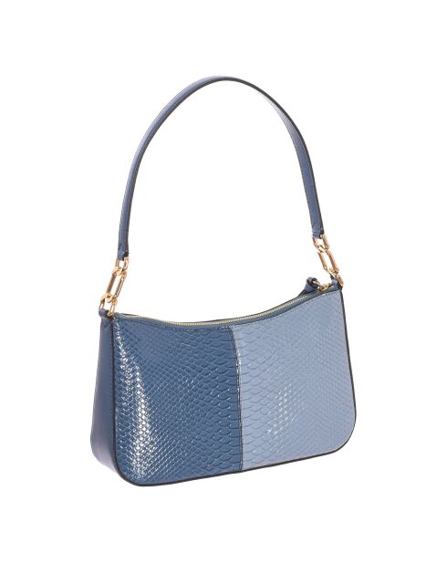Bandolera imitación piel de serpiente 38S3G7LC8E azul - 28x17x7 cm