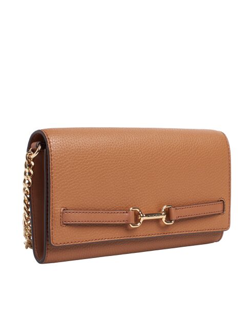 Bolso Carson de piel camel - 21x12,1x3,2 cm