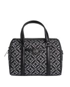 Bolso de mano pequeño Jet Set Travel Duffle negro/plateado - 20x14,5x10 cm
