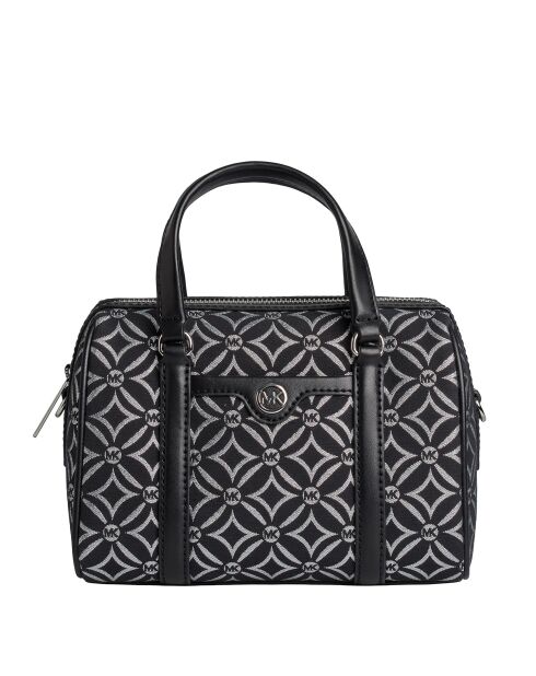 Bolso de mano pequeño Jet Set Travel Duffle negro/plateado - 20x14,5x10 cm