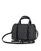 Bolso de mano pequeño Jet Set Travel Duffle negro/plateado - 20x14,5x10 cm