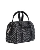 Bolso de mano pequeño Jet Set Travel Duffle negro/plateado - 20x14,5x10 cm