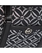 Bolso de mano pequeño Jet Set Travel Duffle negro/plateado - 20x14,5x10 cm