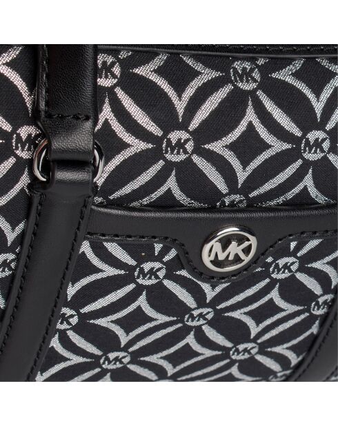 Bolso de mano pequeño Jet Set Travel Duffle negro/plateado - 20x14,5x10 cm