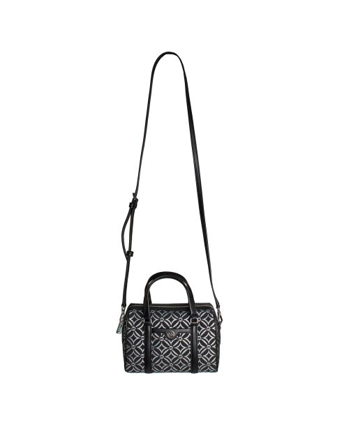 Bolso de mano pequeño Jet Set Travel Duffle negro/plateado - 20x14,5x10 cm