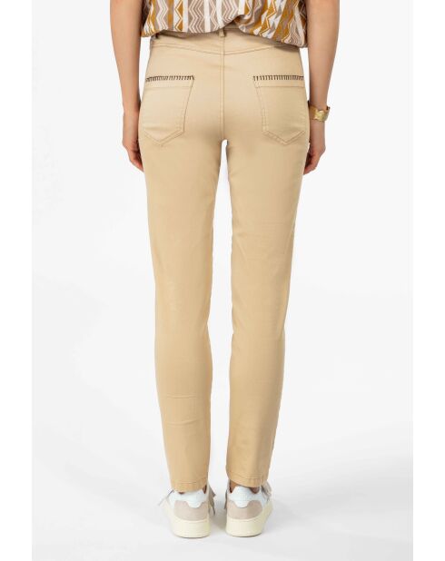 Beigefarbene Baumwollhose Zach