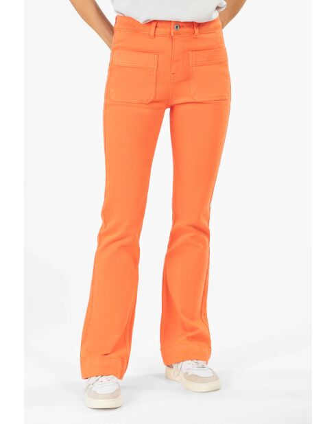 Pantaloni Warren coral in cotone