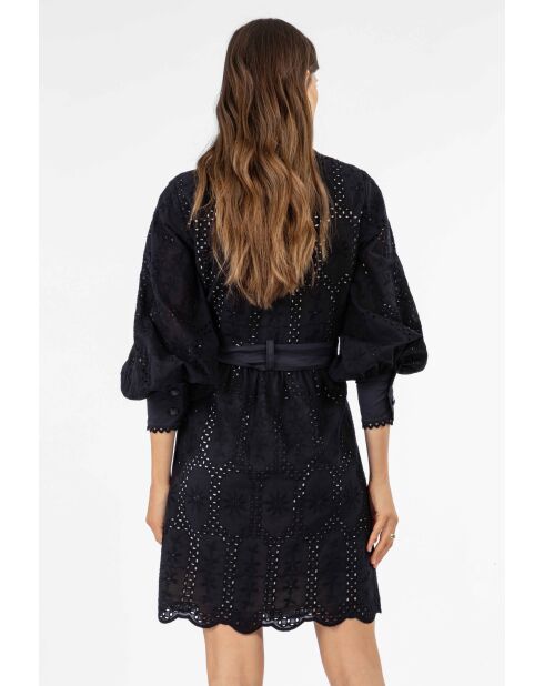 Vestido Judy de algodón con bordado inglés