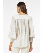 Blusa Avery beige texturizada