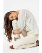 Blusa Avery beige texturizada