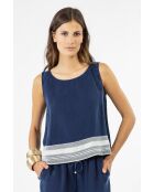 Marineblauwe top Monica