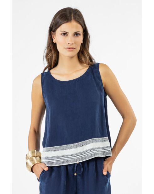 Marineblauwe top Monica