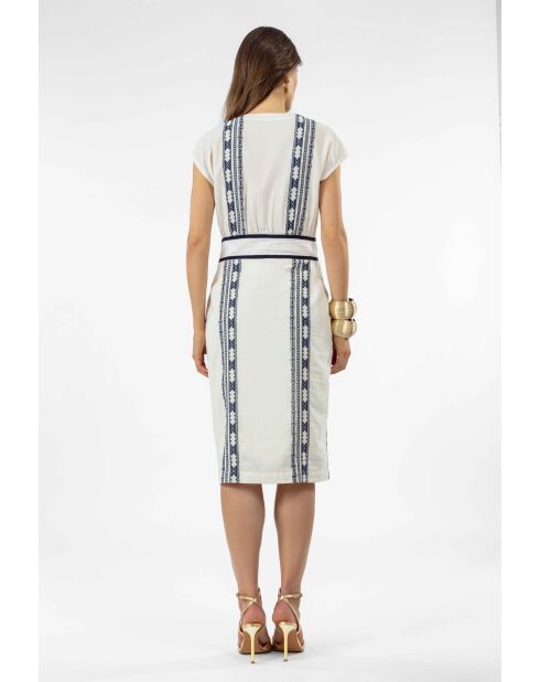 Baumwollkleid Tatia mit aztekischer Stickerei