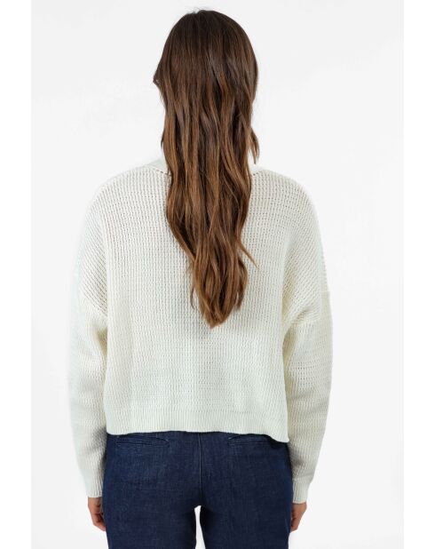 Bree ecrufarbene Baumwollweste