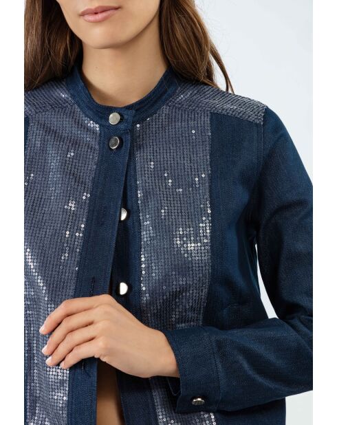 Alaric Jeansjacke aus Baumwolle mit Pailletten