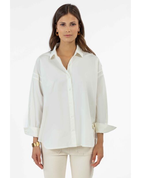 Charlie Vanillefarbenes Baumwollhemd