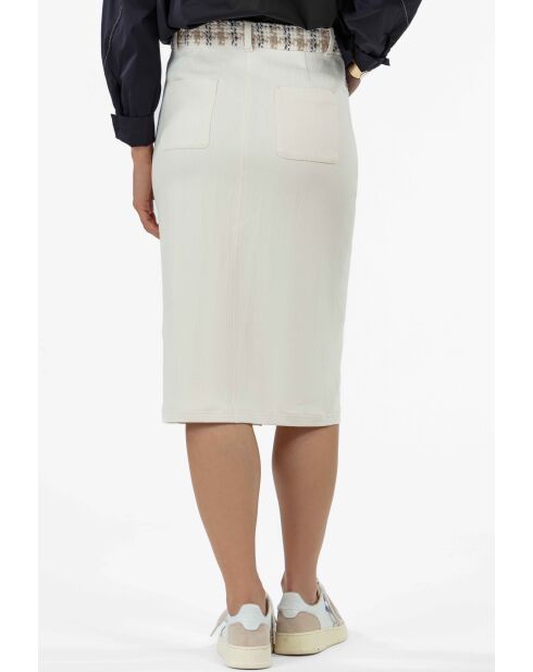 Bolton Baumwollrock aus Natur/Tweed