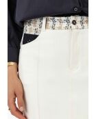 Bolton Baumwollrock aus Natur/Tweed