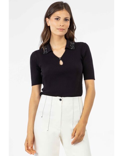 Dean schwarzes Poloshirt