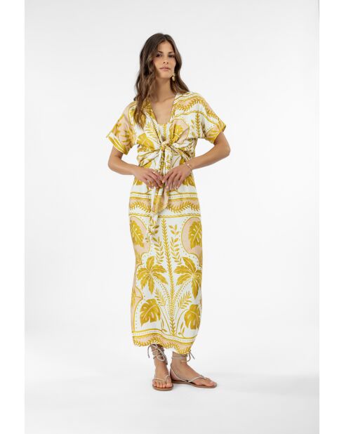 Joy golden sun lange jurk