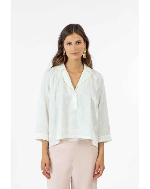 Chemise Maggie jacquard ecrue
