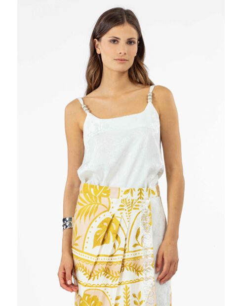 Canotta Ansel in jacquard ecru