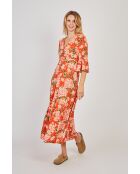 Pia orangefarbenes Kleid