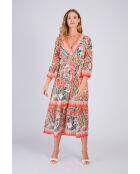 Robe en coton Paris pêche