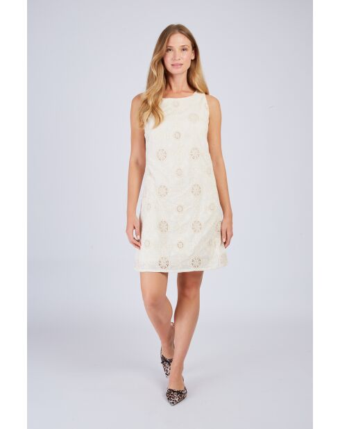 Robe en coton Carmen blanche