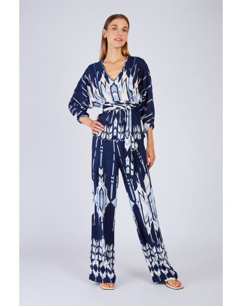 Marineblauwe broek Davina