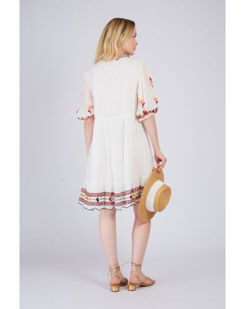 Robe en coton Chrysla écrue