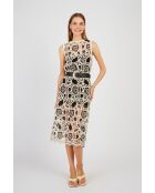 Robe Carly noir / écru