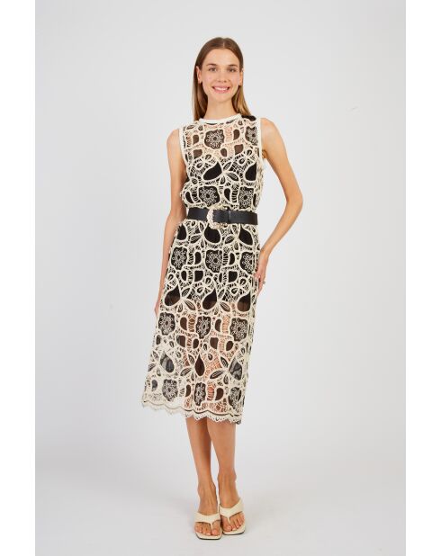 Robe Carly noir / écru