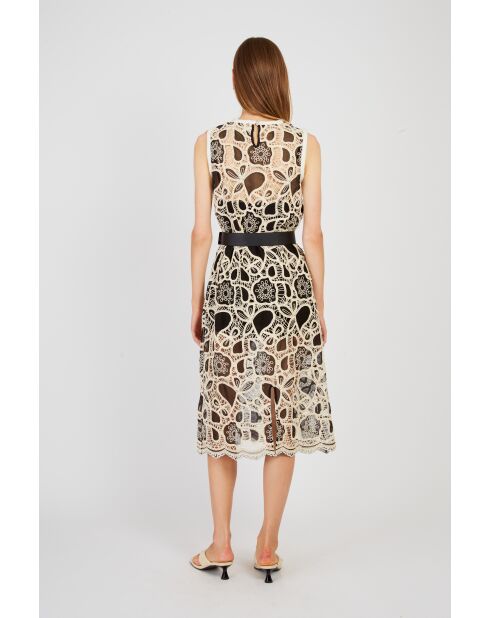 Robe Carly noir / écru