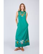 Robe en coton Cardamone verte