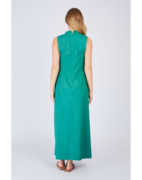 Robe en coton Cardamone verte