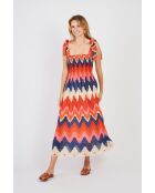 Robe en coton Petale rouge