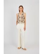 Blouse Beaulieu noir / écru