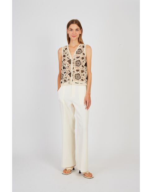 Blouse Beaulieu noir / écru