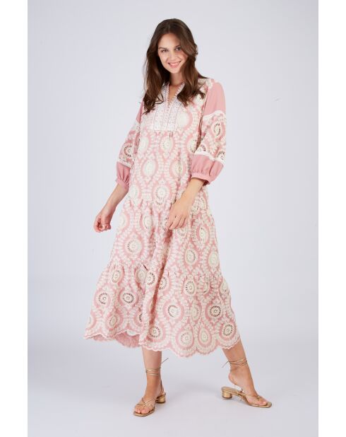 Robe Cassandre rose/nude