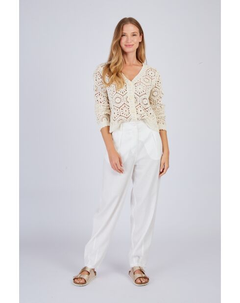 Gilet en coton Filou écru