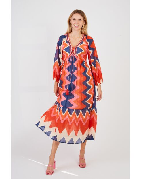 Robe en coton Pelaine rouge