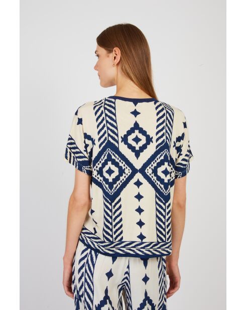 Donkerblauw T-shirt Zoe