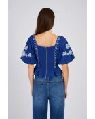 Blaue Baumwollbluse Barcelona