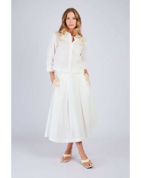 Weißer Leinenrock Agen