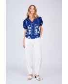 Blouse en coton Barth bleue