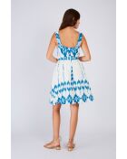 Weiß/blaues Pyrenäenkleid