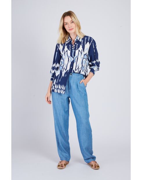 Marineblauwe blouse van Lyouba