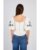 Blouse en coton Barcelone écrue