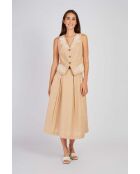 Jupe en lin Agen beige